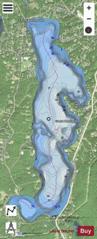 Great Herring Pond depth contour Map - i-Boating App - Satellite