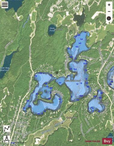 White Island Pond depth contour Map - i-Boating App - Satellite