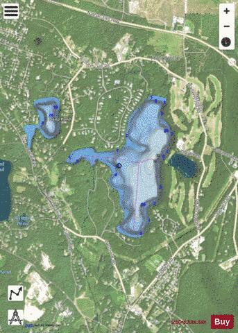 Coonamessett Pond depth contour Map - i-Boating App - Satellite