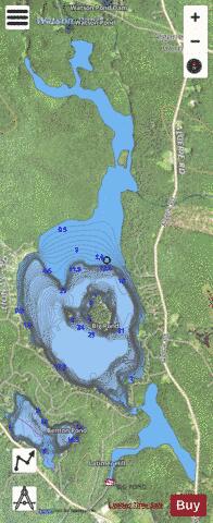 Big Pond depth contour Map - i-Boating App - Satellite