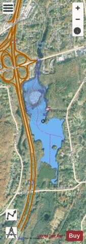 Eddy Pond depth contour Map - i-Boating App - Satellite