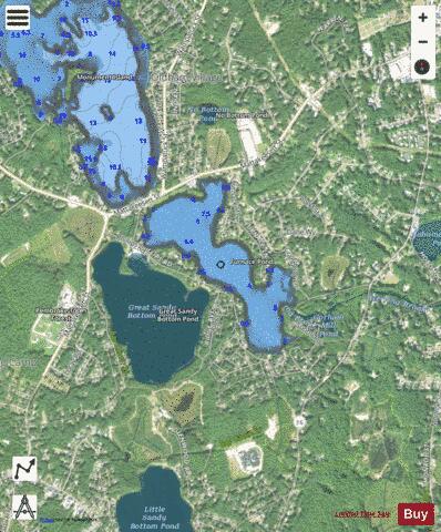 Furnace Pond depth contour Map - i-Boating App - Satellite