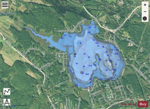 Lake Attitash depth contour Map - i-Boating App - Satellite