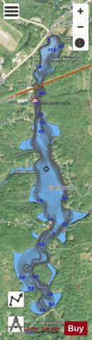 Lake Rohunta N.B. depth contour Map - i-Boating App - Satellite