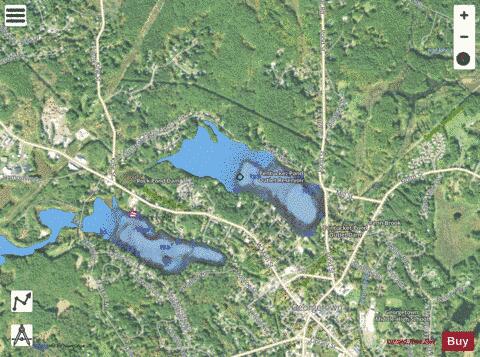 Pentucket Pond Outlet Reservoir depth contour Map - i-Boating App - Satellite