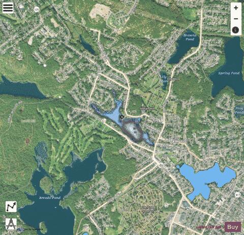 Sluice Pond depth contour Map - i-Boating App - Satellite