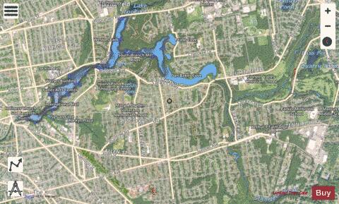 Watershops Pond depth contour Map - i-Boating App - Satellite