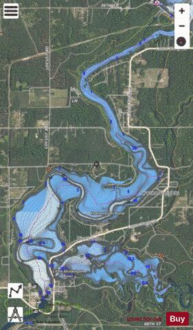 Croton Dam Pond depth contour Map - i-Boating App - Satellite