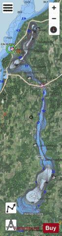 Lake Leelanau North + Leelanau, Lake depth contour Map - i-Boating App - Satellite