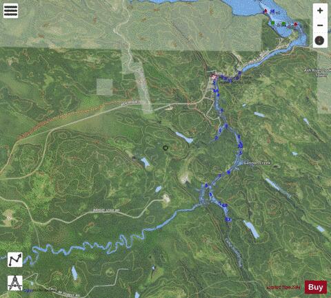 Ash River, South depth contour Map - i-Boating App - Satellite