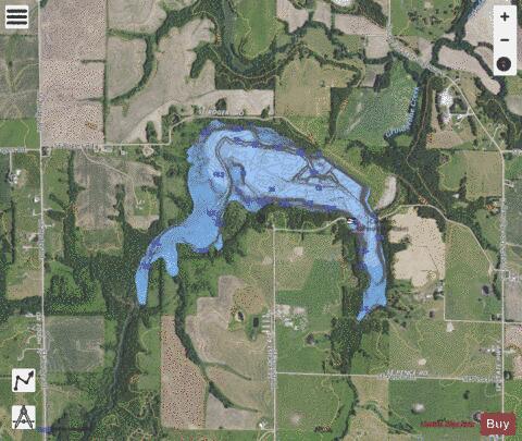Grindstone Reservoir depth contour Map - i-Boating App - Satellite