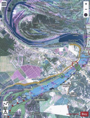 Lower Mississippi River section 11_503_834 depth contour Map - i-Boating App - Satellite