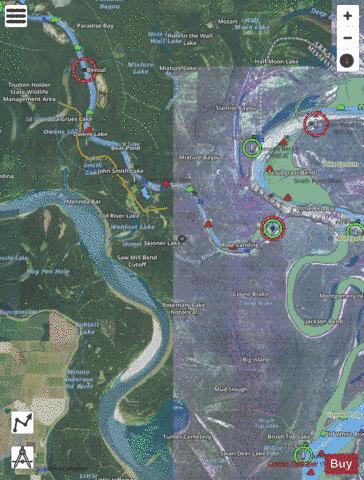 Lower Mississippi River section 11_505_818 depth contour Map - i-Boating App - Satellite