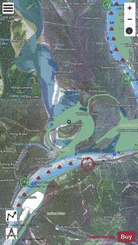 Lower Mississippi River section 11_505_819 depth contour Map - i-Boating App - Satellite
