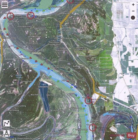 Lower Mississippi River section 11_505_821 depth contour Map - i-Boating App - Satellite