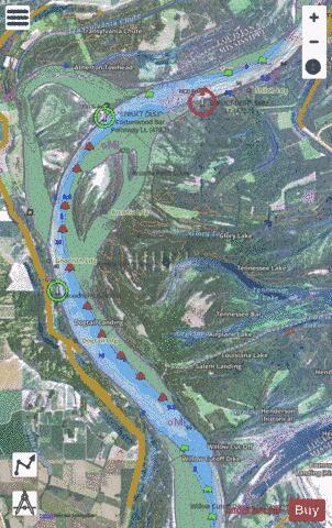 Lower Mississippi River section 11_505_827 depth contour Map - i-Boating App - Satellite