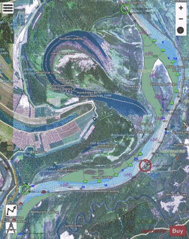 Lower Mississippi River section 11_505_831 depth contour Map - i-Boating App - Satellite