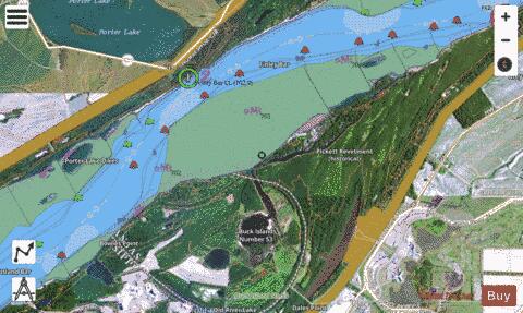Lower Mississippi River section 11_510_812 depth contour Map - i-Boating App - Satellite
