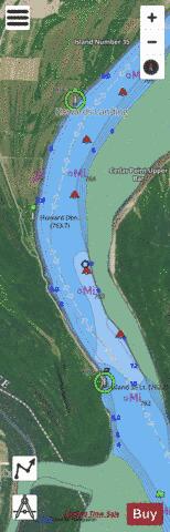 Lower Mississippi River section 11_511_807 depth contour Map - i-Boating App - Satellite