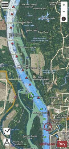 Lower Mississippi River section 11_511_809 depth contour Map - i-Boating App - Satellite