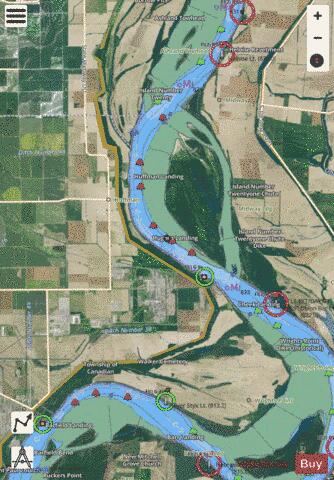 Lower Mississippi River section 11_513_804 depth contour Map - i-Boating App - Satellite
