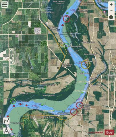 Lower Mississippi River section 11_514_801 depth contour Map - i-Boating App - Satellite