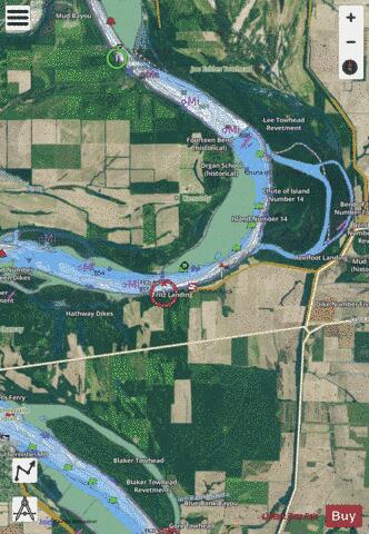 Lower Mississippi River section 11_514_802 depth contour Map - i-Boating App - Satellite