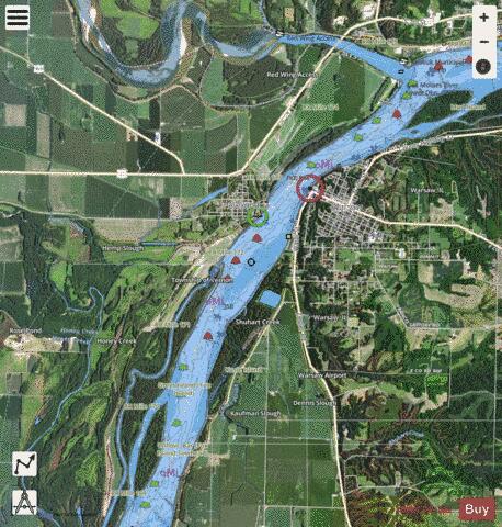 Upper Mississippi River section 11_503_772 depth contour Map - i-Boating App - Satellite