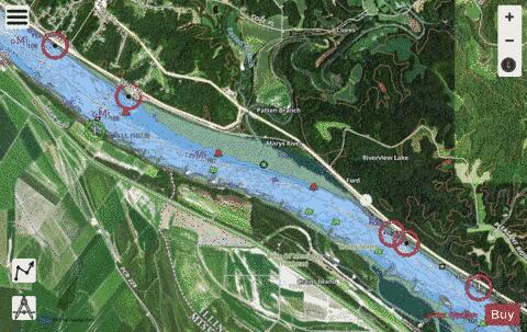 Upper Mississippi River section 11_513_790 depth contour Map - i-Boating App - Satellite