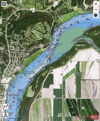 Upper Mississippi River section 11_514_794 depth contour Map - i-Boating App - Satellite