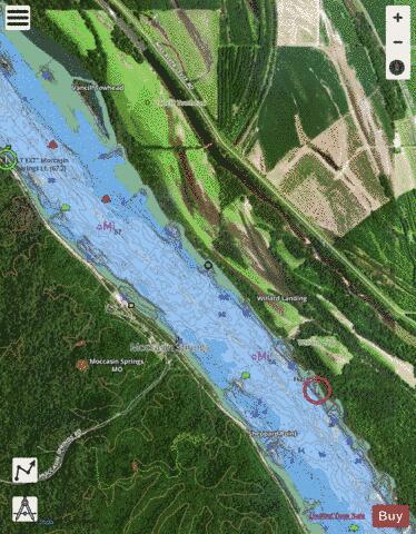 Upper Mississippi River section 11_515_793 depth contour Map - i-Boating App - Satellite