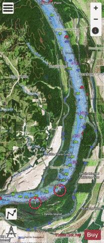 Upper Mississippi River section 11_515_794 depth contour Map - i-Boating App - Satellite