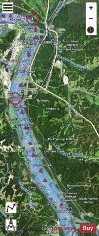 Upper Mississippi River section 11_515_795 depth contour Map - i-Boating App - Satellite