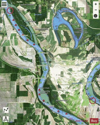 Upper Mississippi River section 11_515_796 depth contour Map - i-Boating App - Satellite