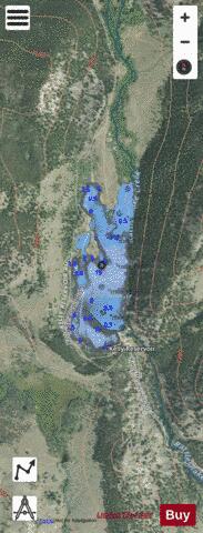 Kelly Reservioir depth contour Map - i-Boating App - Satellite