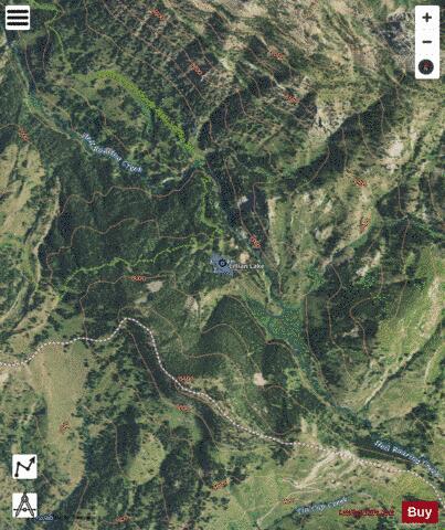 Lillian Lake depth contour Map - i-Boating App - Satellite