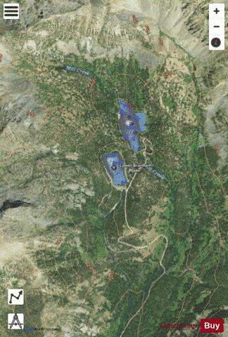 Lower Branham Lake depth contour Map - i-Boating App - Satellite