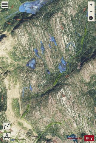 Necklace Lake #4 depth contour Map - i-Boating App - Satellite