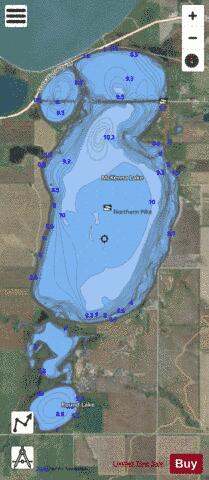 West Lake Napoleon depth contour Map - i-Boating App - Satellite