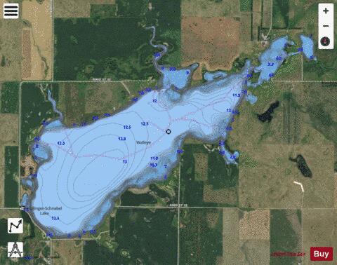 Dollinger-Schnabel Lake depth contour Map - i-Boating App - Satellite