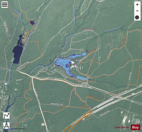 Lake Absegami depth contour Map - i-Boating App - Satellite