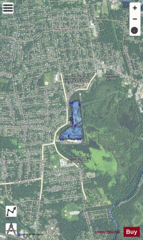 Lincoln Park Community Lake depth contour Map - i-Boating App - Satellite