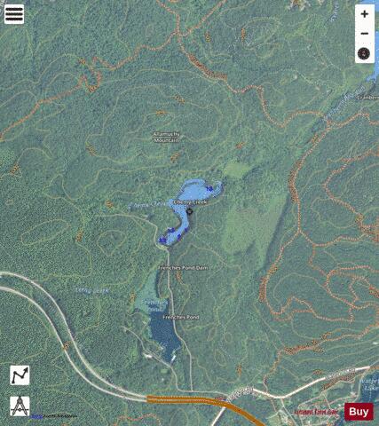 Watchu Lake depth contour Map - i-Boating App - Satellite