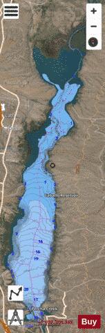 Caballo Lake depth contour Map - i-Boating App - Satellite