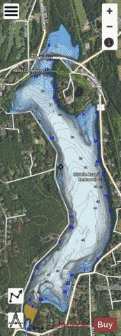 Middle Branch Reservoir depth contour Map - i-Boating App - Satellite