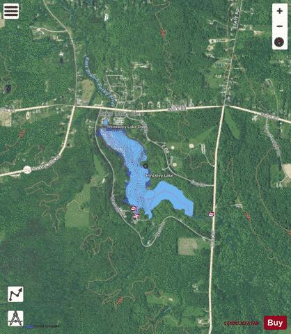 Hinckley Lake depth contour Map - i-Boating App - Satellite