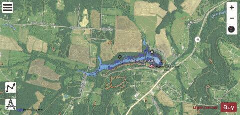 ADAMS LAKE depth contour Map - i-Boating App - Satellite