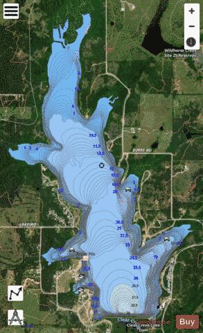 ClearCreek depth contour Map - i-Boating App - Satellite