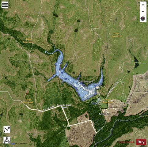 Fairfax City depth contour Map - i-Boating App - Satellite