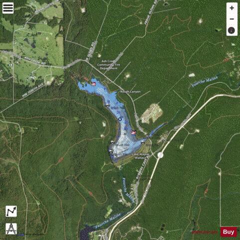WayneWallace depth contour Map - i-Boating App - Satellite